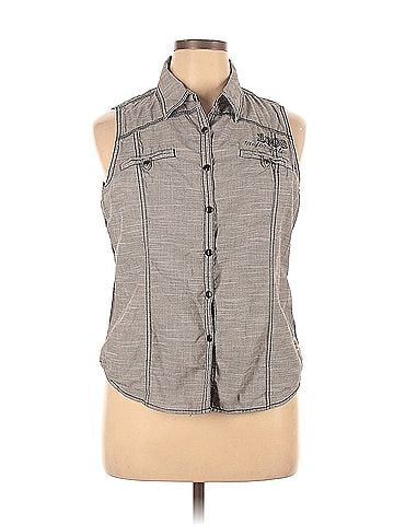 Harley Davidson Harley Davidson Sleeveless Button Down Shirt (view 1)