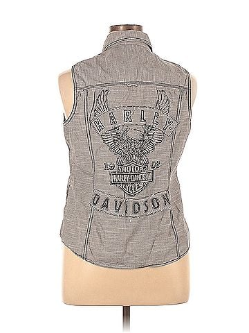 Harley Davidson Harley Davidson Sleeveless Button Down Shirt (view 2)