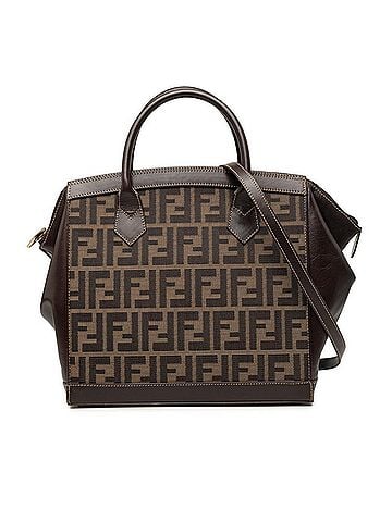 Fendi Fendi Zucca Handbag Shoulder Bag 2-Way Brown Canvas Leather Women's FENDI (view 1)