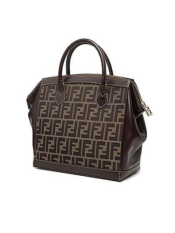 Fendi Fendi Zucca Handbag Shoulder Bag 2-Way Brown Canvas Leather Women's FENDI (view 2)