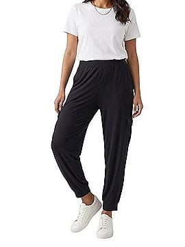Lisa Rinna Black Cargo Jogger Pants Casual Pants (view 1)