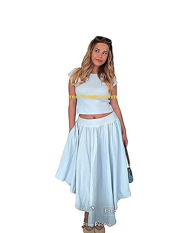 Free People Annette Tee Skirt Set Casual Dress (view 1)