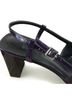Coach Black Purple Heels Size 8 - photo 7