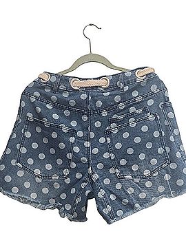 Bibi Polka Dot Rope-Waist Denim Shorts Denim Shorts (view 2)