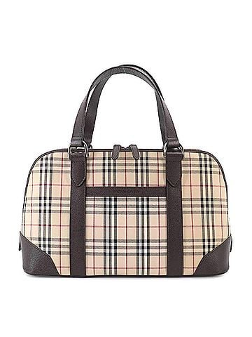 Burberry Burberry Nova Check Handbag, Canvas and Leather, Beige Brown, Mini Boston Bag (view 2)