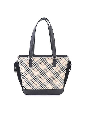 Burberry Burberry Nova Check Handbag, Canvas and Leather, Beige Black. (view 2)