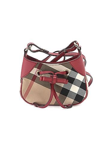 Burberry Burberry House Check Mini Shoulder Handbag, Canvas and Leather, Beige Red. (view 2)