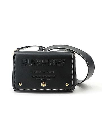 Burberry Burberry Horseferry Small Shoulder Handbag, Leather, Black with Gold Hardware (view 2)