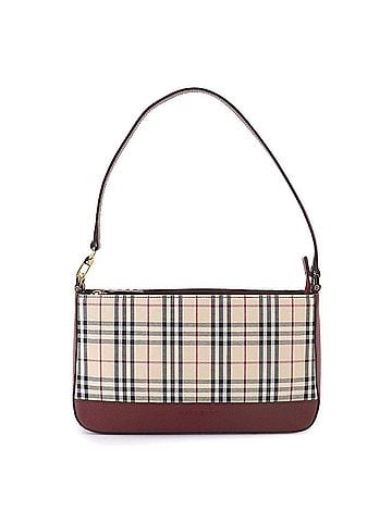 Burberry Burberry Nova Check Handbag, Canvas and Leather, Beige Bordeaux, Shoulder Bag (view 1)
