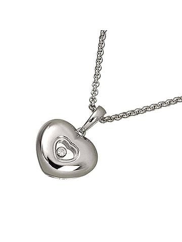 Chopard Chopard Happy Diamonds Heart Necklace, 42cm, 18K WG (White Gold 750) (view 1)