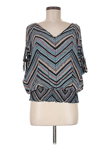 Akiko Akiko 3/4 Sleeve Silk Top (view 1)