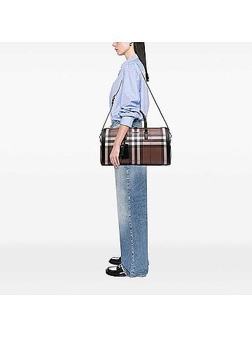 Burberry Giant Check Coated Canvas Travel Bag (view 2)