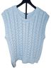 Talbots Pale Blue Cable-Knit Sleeveless Vest Visor - photo 1