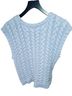 Talbots Pale Blue Cable-Knit Sleeveless Vest Visor - photo 2