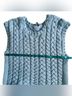 Talbots Pale Blue Cable-Knit Sleeveless Vest Visor - photo 5