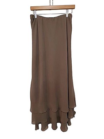 Alex Evenings Taupe Layered Maxi Skirt Formal Skirt (view 2)