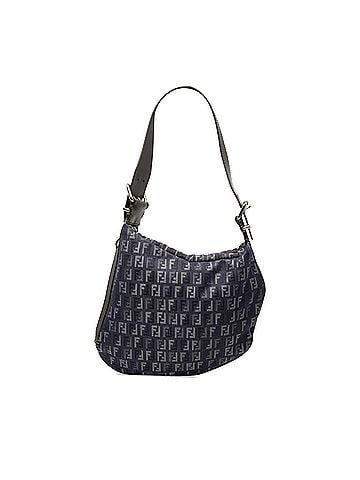 Fendi Zucchino Denim Oyster Shoulder Bag (view 1)