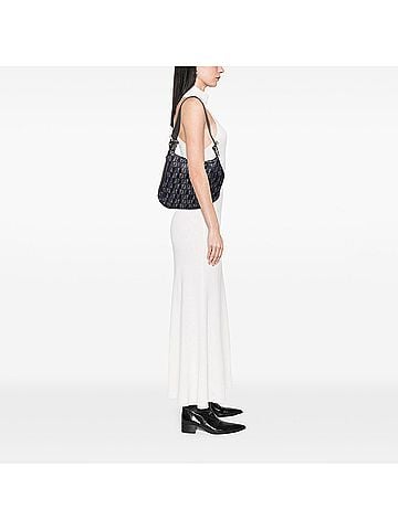 Fendi Zucchino Denim Oyster Shoulder Bag (view 2)