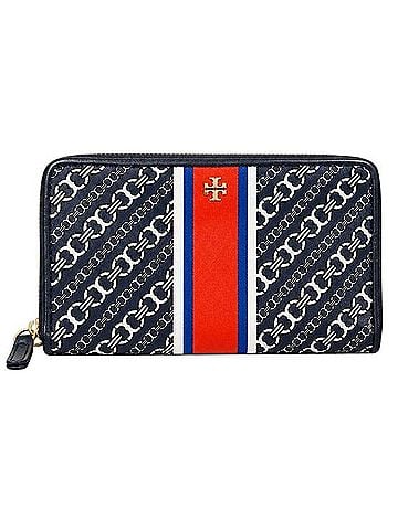Tory Burch Gemini Link Zip Continental Wallet Leather Belt (view 1)