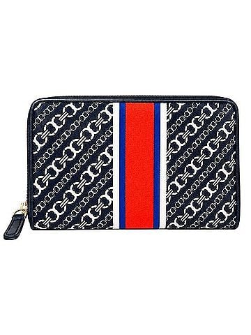 Tory Burch Gemini Link Zip Continental Wallet Leather Belt (view 2)