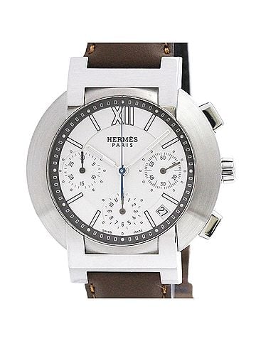 Hermès HERMES Nomade Chronograph Steel Auto Quartz Mens Watch NO1.910 Polished (view 1)