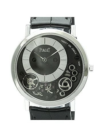 Piaget PIAGET Altiplano White Gold Leather Hand-Winding Mens Watch G0A39111 Polished (view 1)