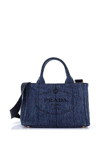 Prada Canapa Convertible Tote Denim Mini (view 1)