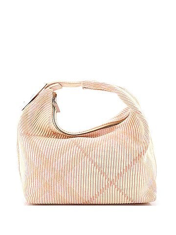 Burberry Peg Handle Bag Knit Check Fabric Medium (view 1)
