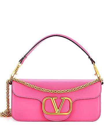 Valentino Garavani VLogo Loco Flap Shoulder Bag Leather Medium (view 1)