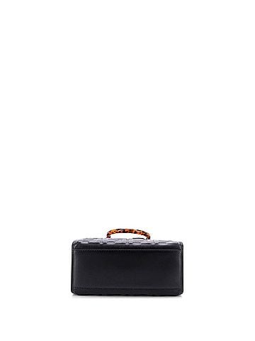 Fendi Sunshine Shopper Tote Zucca Embossed Leather Small (view 2)