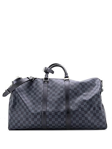 Louis Vuitton Keepall Bandouliere Bag Damier Graphite 55 (view 1)