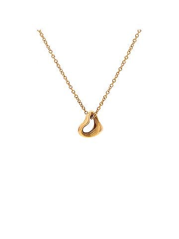 Tiffany & Co. Elsa Peretti Open Heart Pendant Necklace 18K Rose Gold 7mm (view 1)