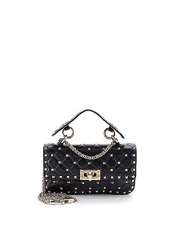 Valentino Garavani Rockstud Spike Flap Bag Quilted Leather Small (view 1)