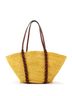 Prada 100% Raffia Tan Basket Tote Woven Raffia with Leather Medium One size - photo 4