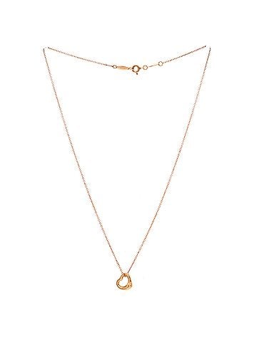 Tiffany & Co. Elsa Peretti Open Heart Pendant Necklace 18K Rose Gold 11mm (view 2)