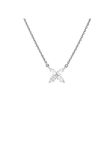 Tiffany & Co. Victoria Pendant Necklace Platinum with Diamonds Medium (view 1)