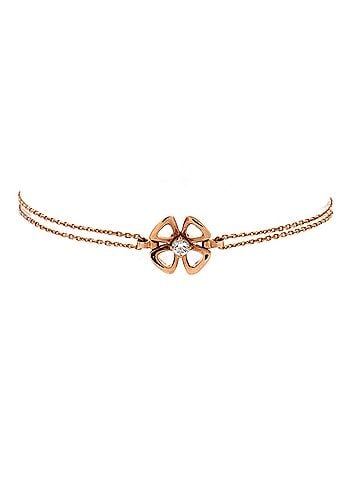 Bvlgari Fiorever Chain Bracelet 18K Rose Gold with Diamond (view 1)