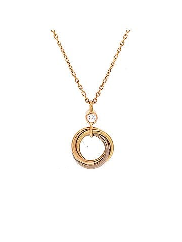 Cartier Trinity Pendant Necklace 18K Tricolor Gold with Diamond (view 1)