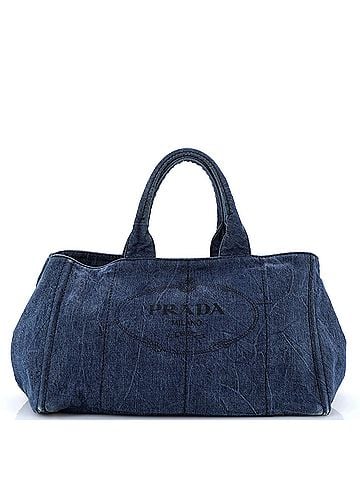 Prada Canapa Tote Denim Large (view 1)
