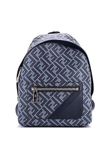 Fendi Chiodo Backpack Zucca Coated Canvas with Leather Small (view 1)