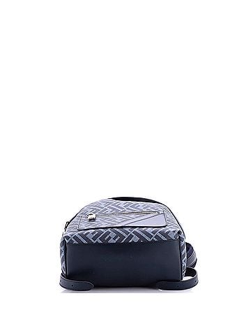 Fendi Chiodo Backpack Zucca Coated Canvas with Leather Small (view 2)