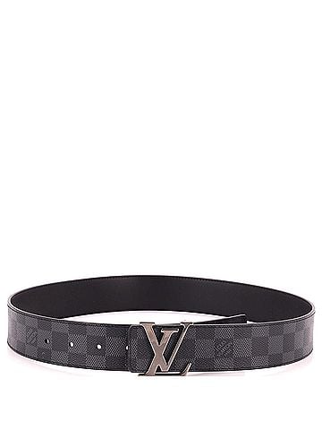Louis Vuitton LV Initiales Reversible Belt Damier Cobalt and Leather Wide (view 2)