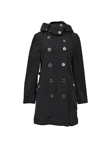 Burberry Burberry Brit Double Breasted Trench Coat in Black Polyester (view 1)