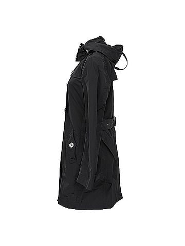Burberry Burberry Brit Double Breasted Trench Coat in Black Polyester (view 2)