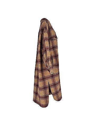 Isabel Marant Isabel Marant Etoile Checked Button-Down Coat in Multicolor Wool (view 2)