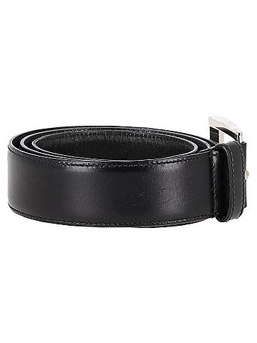 Prada Prada Silver Buckle Belt in Black Leather (view 2)