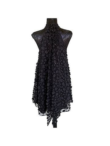 Eva Franco 3d Floral Applique Halter Mini Dress Cocktail Dress (view 2)
