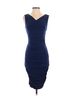 Express 100% Polyester Solid Blue Express Cocktail Dress Size XS - photo 1