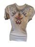 Affliction Gray Short Sleeve Blouse Size S - photo 2