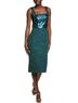 St. John Blue Green Black Cocktail Dress Size 8 - photo 7